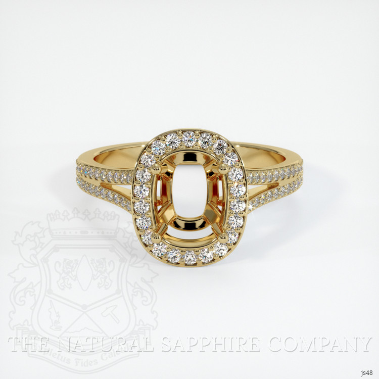 14K Yellow Gold Pave Ring Setting