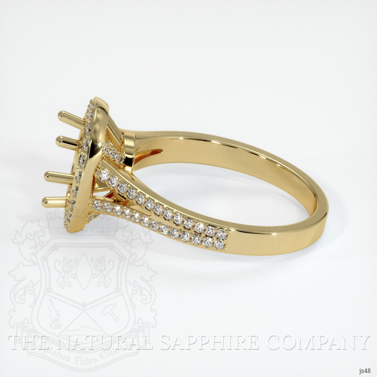 14K Yellow Gold Pave Ring Setting