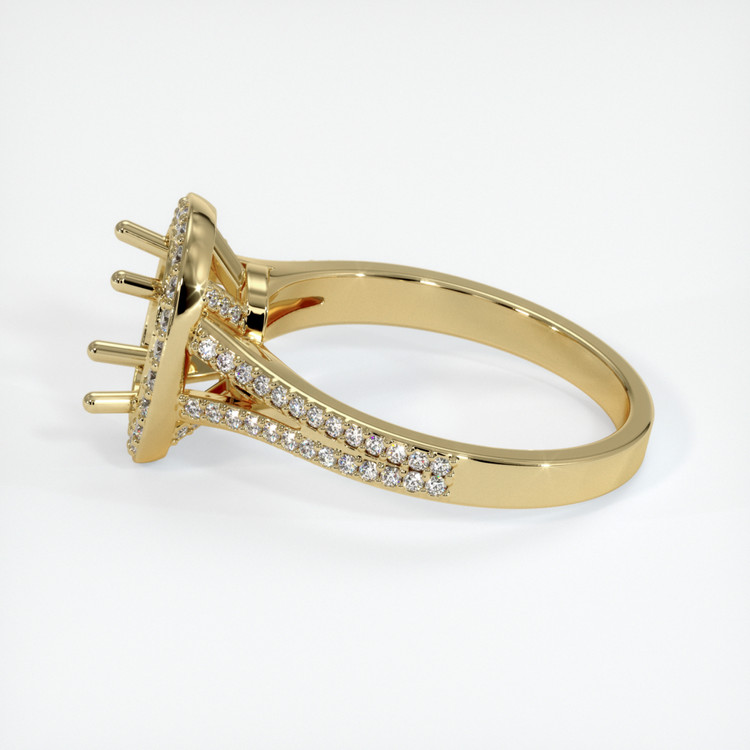 14K Yellow Gold Pave Ring Setting