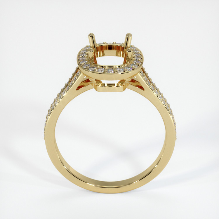 14K Yellow Gold Pave Ring Setting