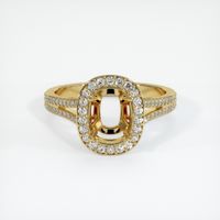 18K Yellow Gold Pave Ring Setting Image