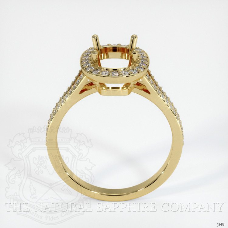 18K Yellow Gold Pave Ring Setting