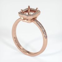 14K Rose Gold Pave Ring Setting Video