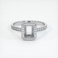 Silver Pave Ring Setting Image