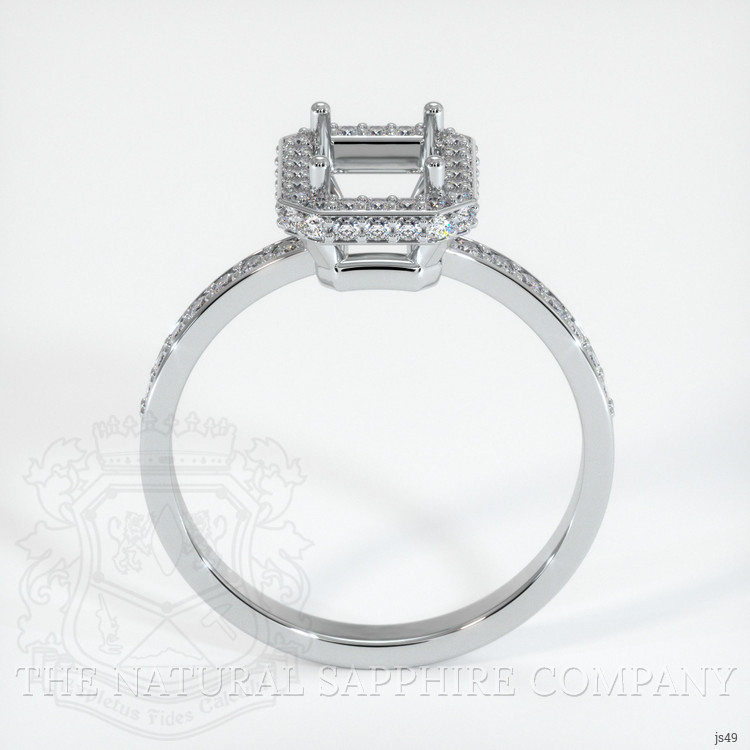 14K White Gold Pave Ring Setting