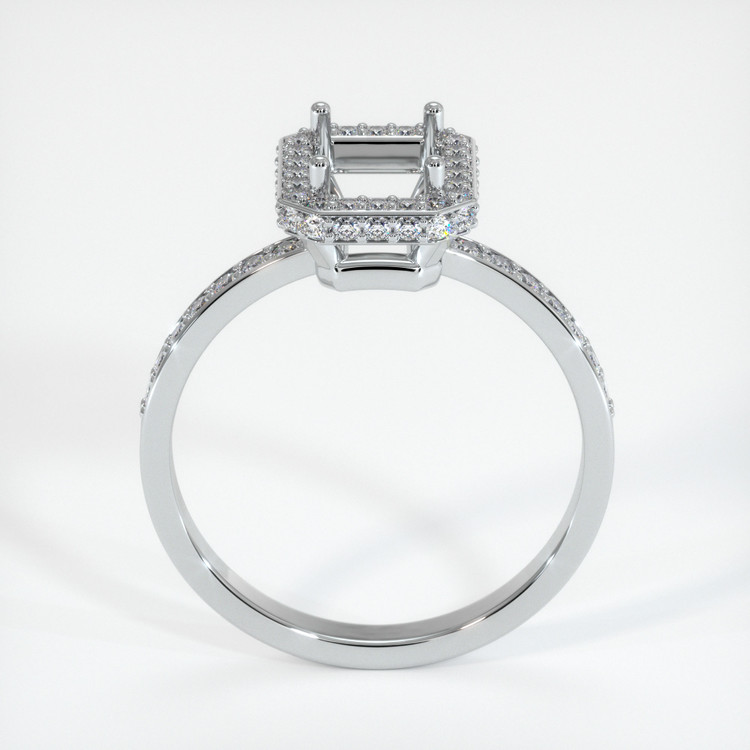 14K White Gold Pave Ring Setting