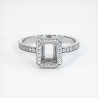 18K White Gold Pave Ring Setting Image
