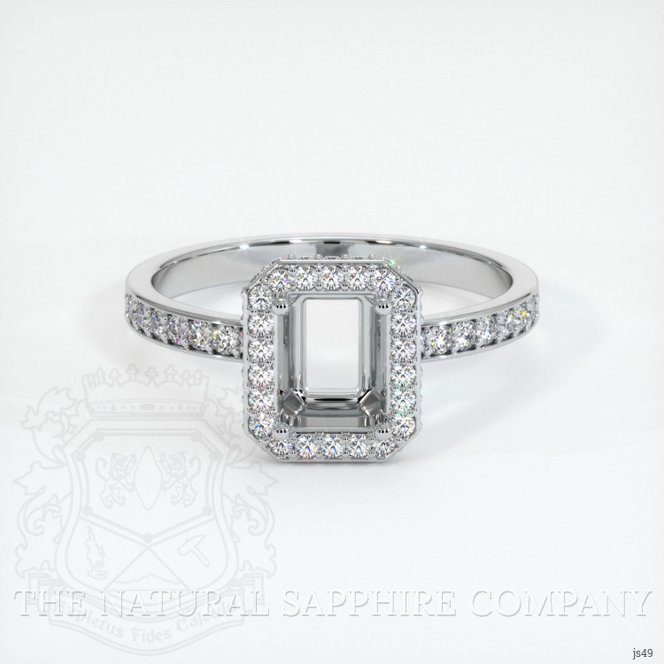 18K White Gold Pave Ring Setting