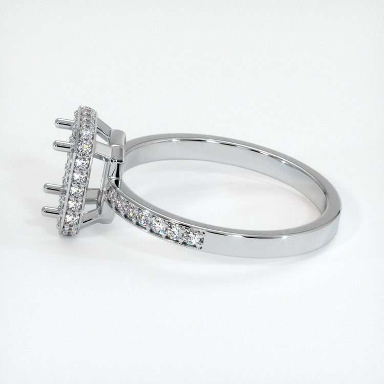18K White Gold Pave Ring Setting