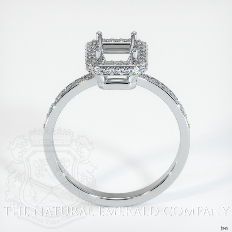 18K White Gold Pave Ring Setting