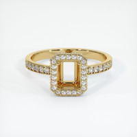 10K Yellow Gold Pave Ring Setting Image