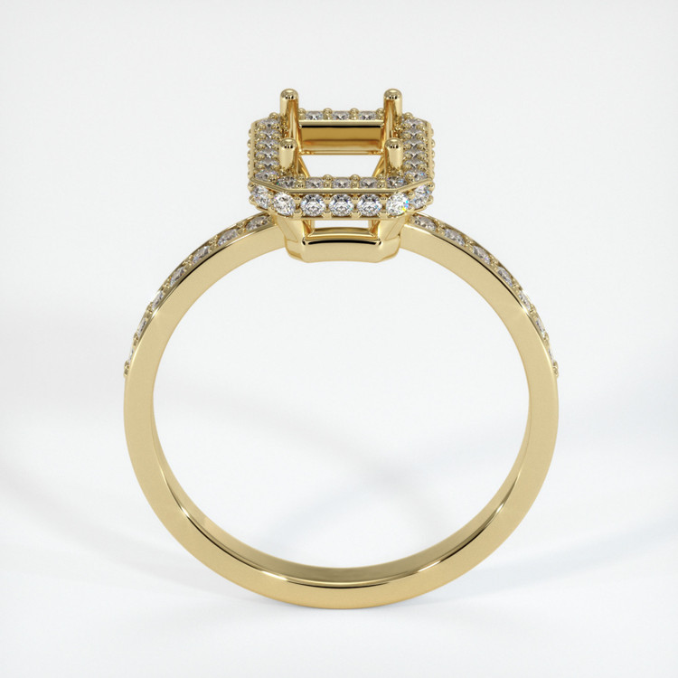 14K Yellow Gold Pave Ring Setting