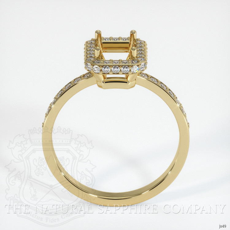 14K Yellow Gold Pave Ring Setting