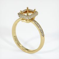 18K Yellow Gold Pave Ring Setting Video
