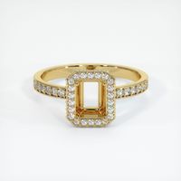 18K Yellow Gold Pave Ring Setting Image