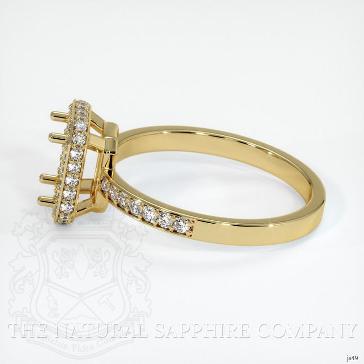 18K Yellow Gold Pave Ring Setting