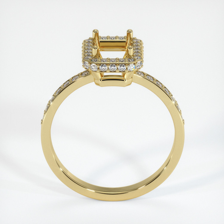 18K Yellow Gold Pave Ring Setting