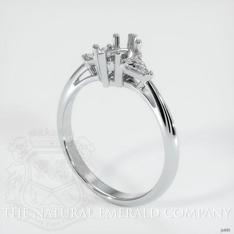 Platinum 950 Three Stone Ring Setting