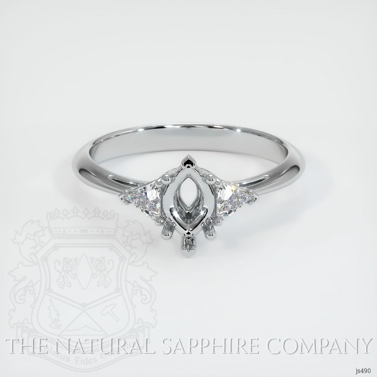 Platinum 950 Three Stone Ring Setting