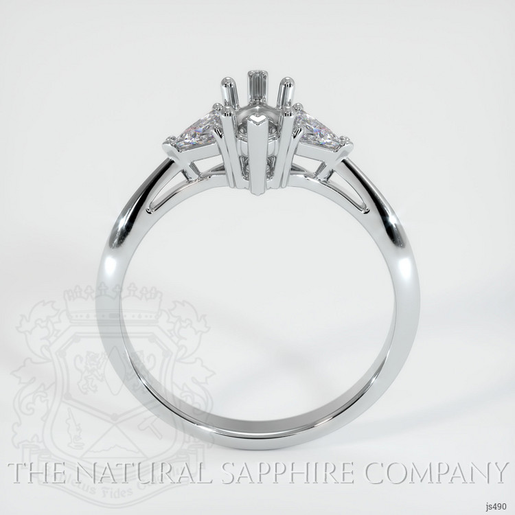 Platinum 950 Three Stone Ring Setting