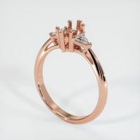 14K Rose Gold Three Stone Ring Setting Video
