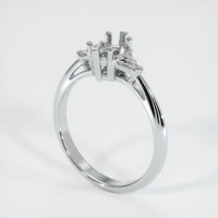 10K White Gold Three Stone Ring Setting Video