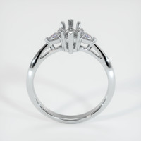 10K White Gold Three Stone Ring Setting Image