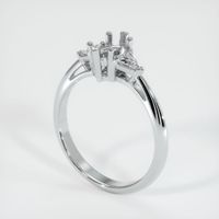 14K White Gold Three Stone Ring Setting Video