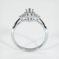 14K White Gold Three Stone Ring Setting Image