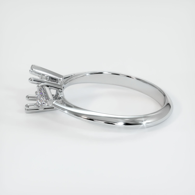 18K White Gold Three Stone Ring Setting