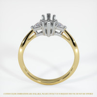 14K White & Yellow Three Stone Ring Setting Image