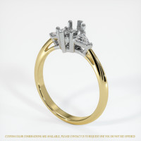 18K White & Yellow Three Stone Ring Setting Image