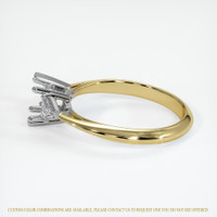 18K White & Yellow Three Stone Ring Setting Image