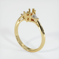 10K Yellow Gold Three Stone Ring Setting Video