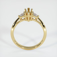 10K Yellow Gold Three Stone Ring Setting Image