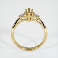14K Yellow Gold Three Stone Ring Setting Image
