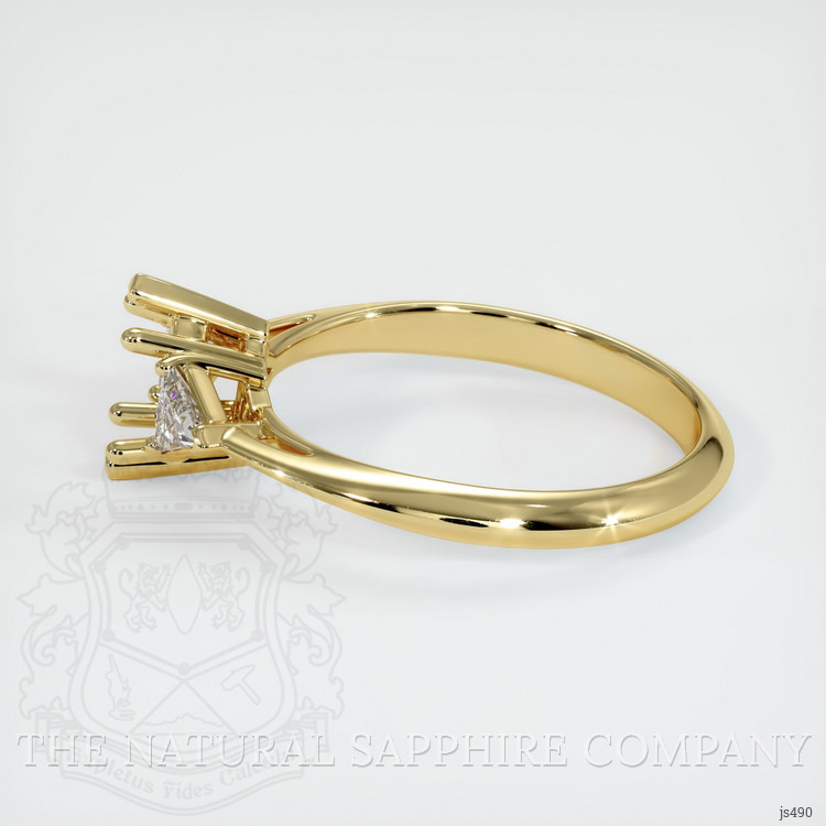 18K Yellow Gold Three Stone Ring Setting