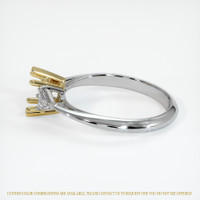 18K Yellow & White Three Stone Ring Setting Image