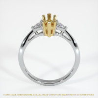 18K Yellow & White Three Stone Ring Setting Image