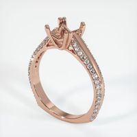 14K Rose Gold Pave Ring Setting Video