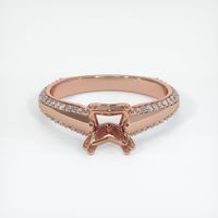 14K Rose Gold Pave Ring Setting Image