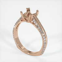 18K Rose Gold Pave Ring Setting Image