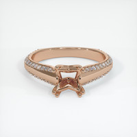 18K Rose Gold Pave Ring Setting Image