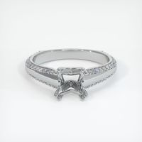 18K White Gold Pave Ring Setting Image