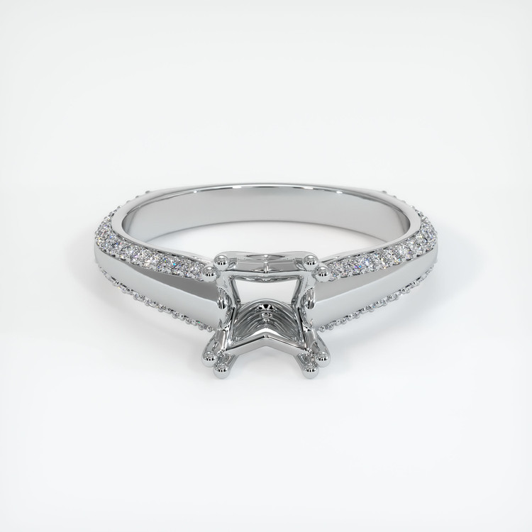 18K White Gold Pave Ring Setting