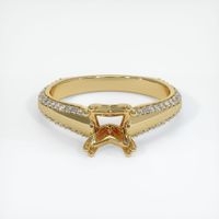 14K Yellow Gold Pave Ring Setting Image
