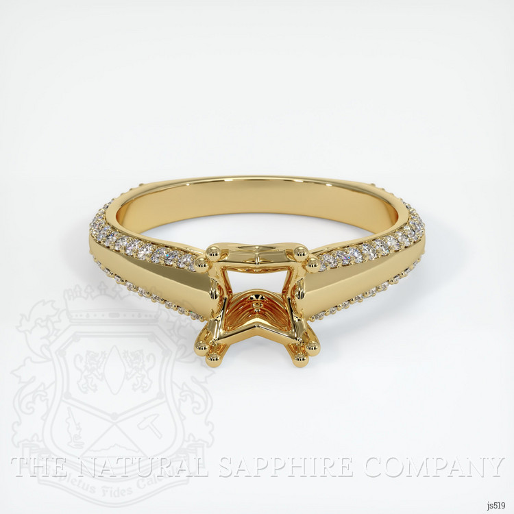 14K Yellow Gold Pave Ring Setting