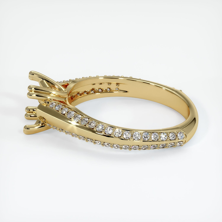 14K Yellow Gold Pave Ring Setting
