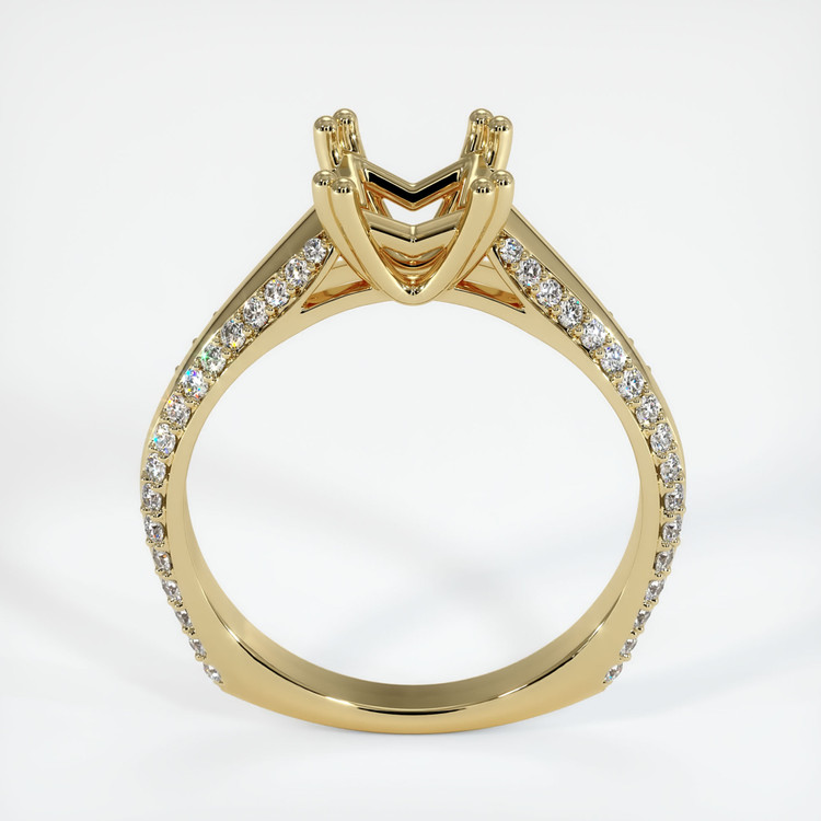 14K Yellow Gold Pave Ring Setting