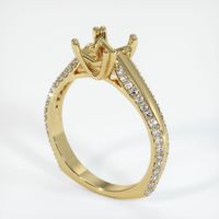 18K Yellow Gold Pave Ring Setting Video